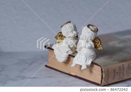 Two angels on the book Two angels on the book 86472042