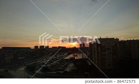 Fantastic sunset and clouds 86472575