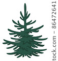 Christmas fir tree 86472641