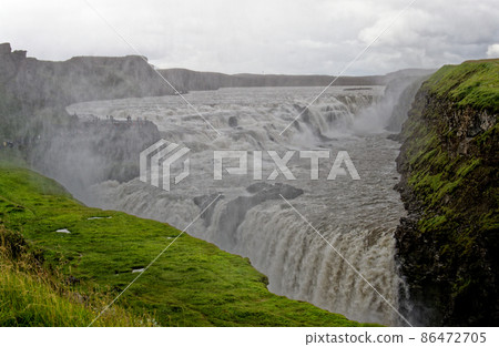 Iceland - Golden Circle - Gullfoss Golden Falls Iceland - Golden Circle - Gullfoss Golden Falls 86472705
