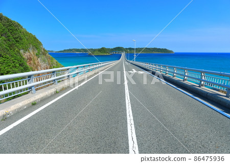 [山口縣]晴空下的角島橋 86475936