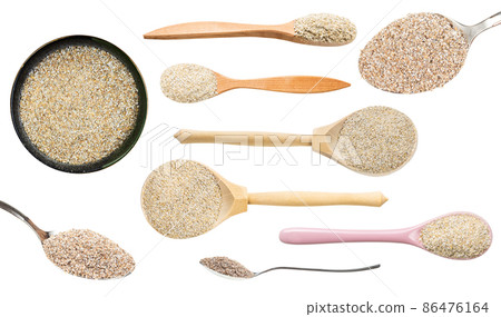 set of various rye brans isolated on white set of various rye brans isolated on white 86476164