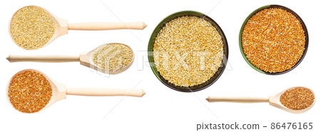 set of setaria italica millet seeds isolated set of setaria italica millet seeds isolated 86476165