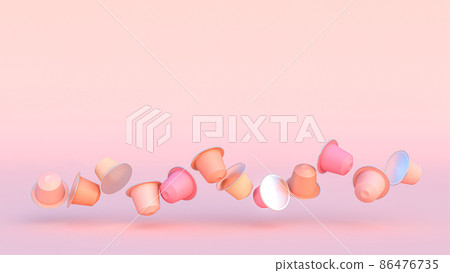 capsules for nespresso coffee machines in pink tones. capsules for nespresso coffee machines in pink tones. 86476735