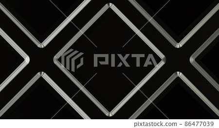 black geometric background with metal parts. 86477039