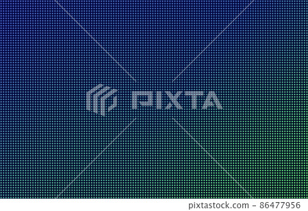 LED screen gradient background, blue and green monitor dots. Close-up of the macrotexture of the display. 86477956
