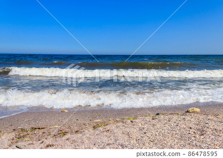 View of the stormy Black sea in Bulgaria View of the stormy Black sea in Bulgaria 86478595
