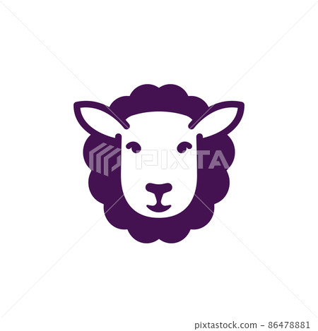 Sheep vector icon on white 86478881