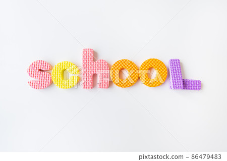 Multicolored letters. Letters for the study of children in kindergarten or school, fluted letters. School lettering. Multicolored letters. Letters for the study of children in kindergarten or school, fluted letters. School lettering. 86479483