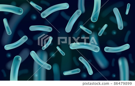 Probiotics Lactobacillus for restoring the intestinal flora, 3D realistic vector illustration Probiotics Lactobacillus for restoring the intestinal flora, 3D realistic vector illustration 86479899