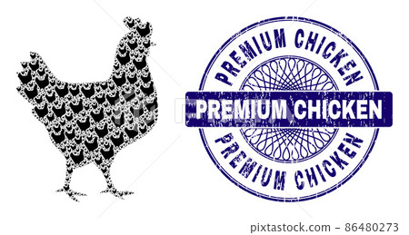 Walking Chicken Fractal Composition of Walking Chicken Items and Distress Premium Chicken Round Guilloche Seal Walking Chicken Fractal Composition of Walking Chicken Items and Distress Premium Chicken Round Guilloche Seal 86480273