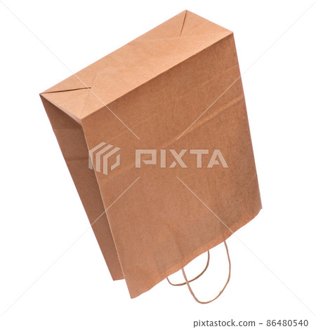 Brown paper bag on white Brown paper bag on white 86480540