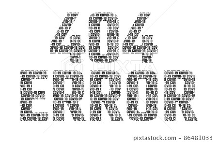inscription 404 error from covid-19 word pattern design flat style vector illustration. isolated on white. 86481033