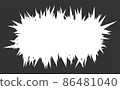 Black background with sharp pointed edges, and place for text design flat style vector illustration. isolated on white. 86481040