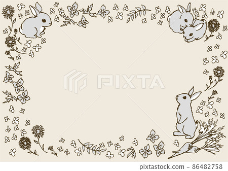 frame, hare, rabbit 86482758