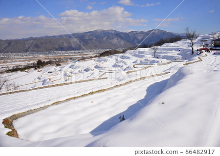 白雪覆蓋的稻田 白雪覆蓋的稻田 86482917