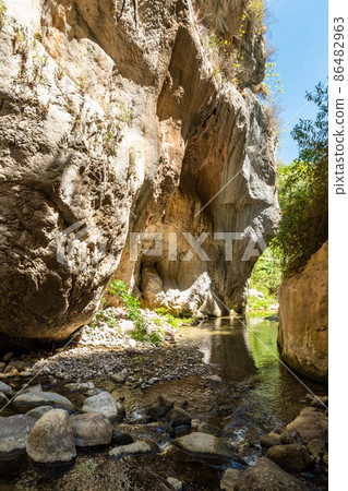 Canyon and river forming the so called Stretta di Longi, Galati Mamertino 86482963