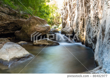 Canyon and river forming the so called Stretta di Longi, Galati Mamertino 86482977
