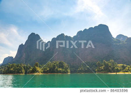 Cheow Lan lake in Thailand 86483896