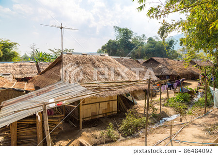 Long necked village near Chiang Rai Long necked village near Chiang Rai 86484092