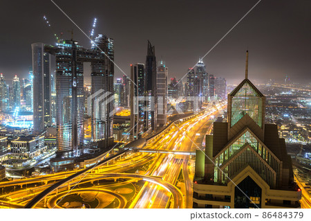 Downtown Dubai at night 86484379