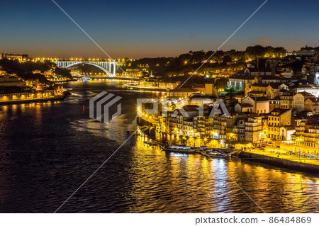 Porto in Portugal at night 86484869