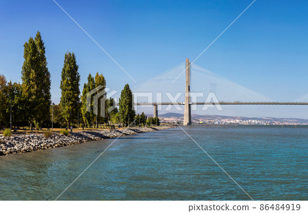 Vasco da Gama Bridge in Lisbon 86484919