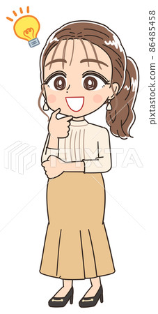 時尚服飾港區女孩插畫 時尚服飾港區女孩插畫 86485458
