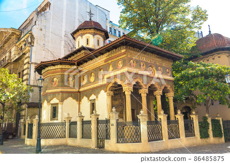 Stavropoleos monastery in Bucharest Stavropoleos monastery in Bucharest 86485875