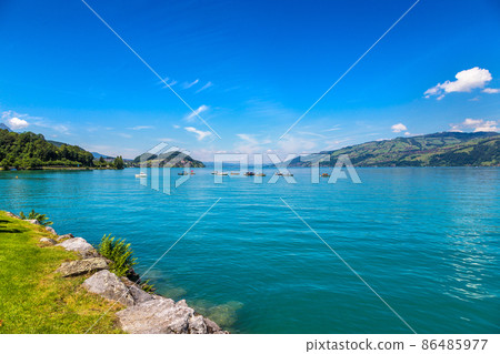 Thunersee lake in Switzerland 86485977