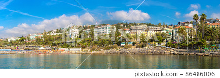 Mediterranean coast in San Remo 86486006
