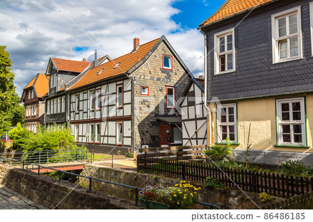 Historical street in Goslar, Germany Historical street in Goslar, Germany 86486185