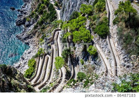 Capri island in  Italy 86487183