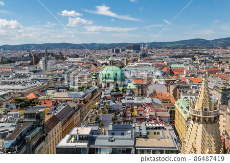 Panorama of Vienna from St. Stephen's Cathedral Panorama of Vienna from St. Stephen's Cathedral 86487419