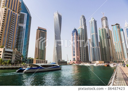 Dubai Marina cityscape, UAE 86487423