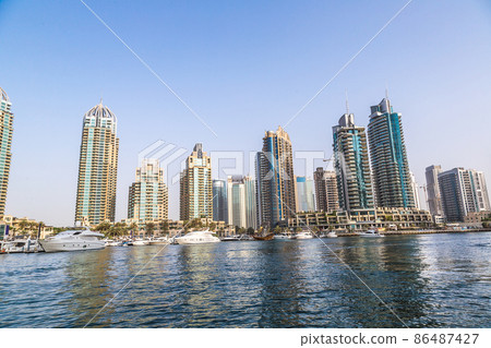 Dubai Marina cityscape, UAE 86487427