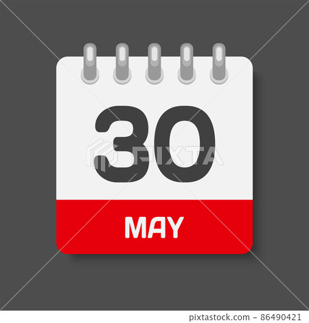 Icon day date 30 May, template calendar page Icon day date 30 May, template calendar page 86490421