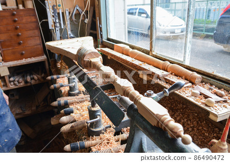 Chair legs made of wood lathe 86490472