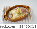 Chinese cabbage and sausage boiled in cream that you want to eat in the cold winter 86490814