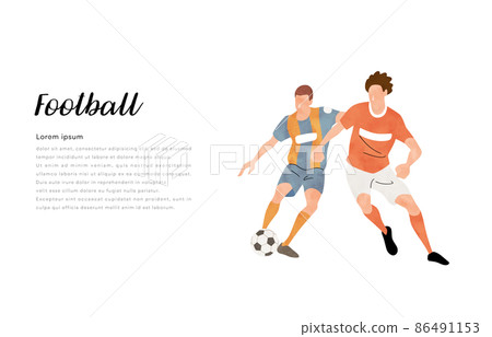 Vector Illustration Material: People playing soccer, athletes 86491153