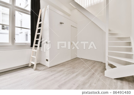 Interior of a spacious room without furniture Interior of a spacious room without furniture 86491480