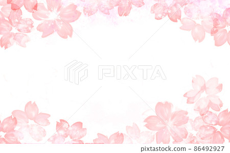 Sakura watercolor frame spring pink image - Stock Illustration ...