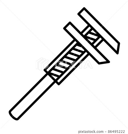 Vernier caliper. Instrument for measurement. Vector icon Vernier caliper. Instrument for measurement. Vector icon 86495222