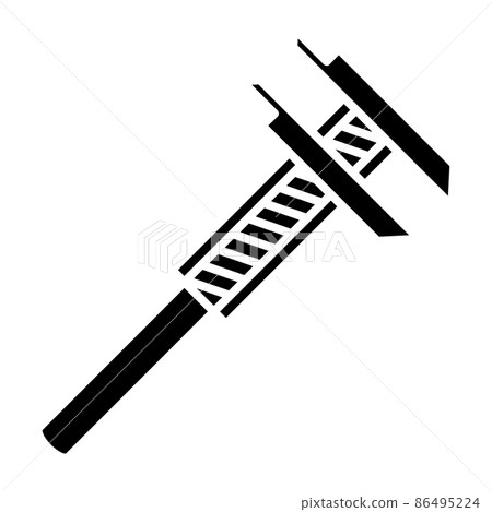 Vernier caliper. Instrument for measurement. Vector icon 86495224