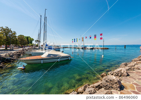 Port of Cisano di Bardolino Veneto Italy - Small village on Lake Garda 86496060