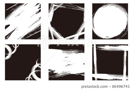 畫筆/毛筆/手寫/方形橫幅模板/單色 86496741