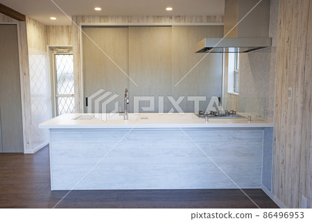 Newly built fashionable house Dining kitchen Creating an ideal house Newly built fashionable house Dining kitchen Creating an ideal house 86496953