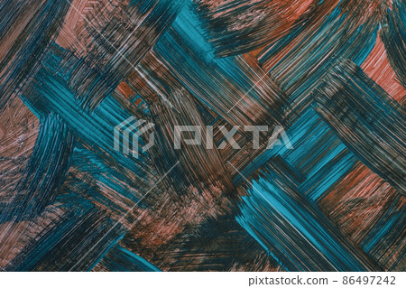 Abstract art background dark brown, gray and blue colors. Watercolor painting on canvas with turqupise strokes Abstract art background dark brown, gray and blue colors. Watercolor painting on canvas with turqupise strokes 86497242