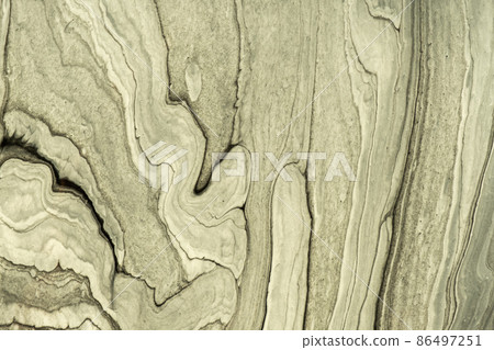 Abstract fluid art background pale green and gray colors. Liquid marble. Acrylic painting on canvas with olive gradient. 86497251