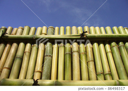 Bamboo fence in the compost yard of Satoyama Bamboo fence in the compost yard of Satoyama 86498317